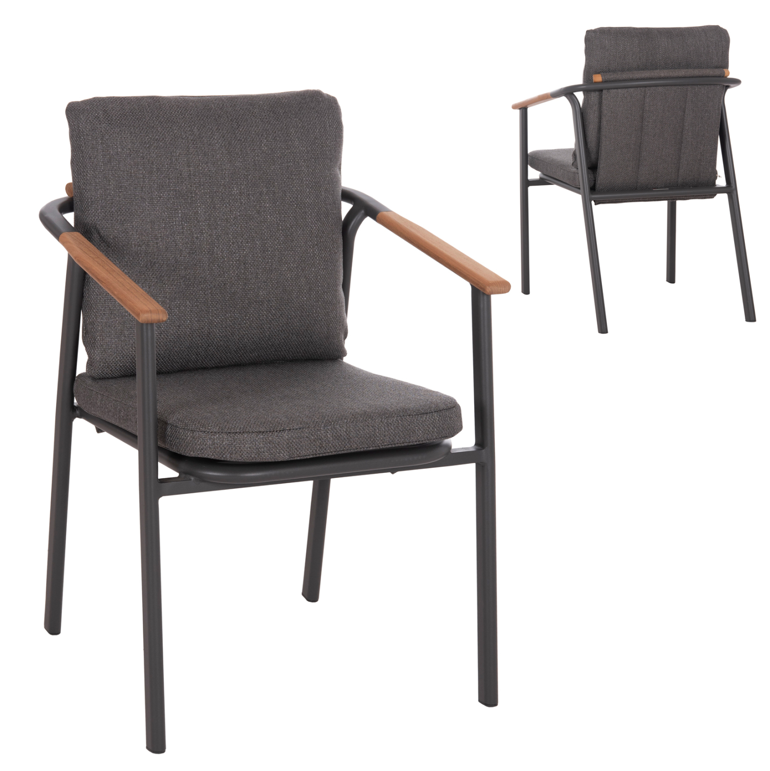 Intrahome ΠΟΛΥΘΡΟΝΑ ΑΛΟΥΜΙΝΙΟΥ SENCASABLANCALTCASABLANCAII .01 ΣΚΕΛΕΤΟΣ & OLEFIN ΣΚΟΥΡΟ ΓΚΡΙ 60x55.5x90Υεκ intraho-1723754