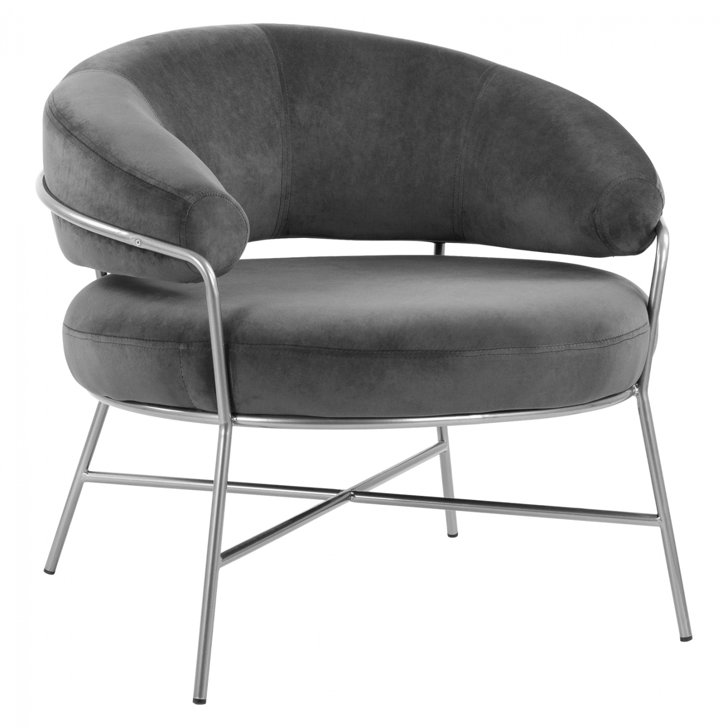 Intrahome ΠΟΛΥΘΡΟΝΑ UPINGCASABLANCALTCASABLANCAION .01 ΑΠΟ ΓΚΡΙ ΒΕΛΟΥΔΟ ΜΕ ΑΣΗΜΙ ΣΚΕΛΕΤΟ 83x75x76 εκ. intraho-1636490