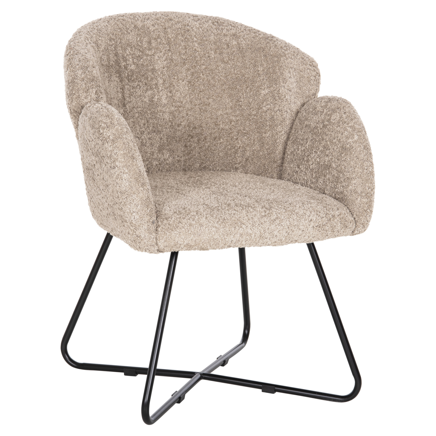 Intrahome ΠΟΛΥΘΡΟΝΑ HIVRY-SUR-SEINENIS .08 ΜΠΕΖ ΜΠΟΥΚΛΕ-ΜΑΥΡΑ ΜΕΤΑΛ.ΠΟΔΙΑ ΧΙΑΣΤΙ 59,5x64x77Υεκ intraho-1636820