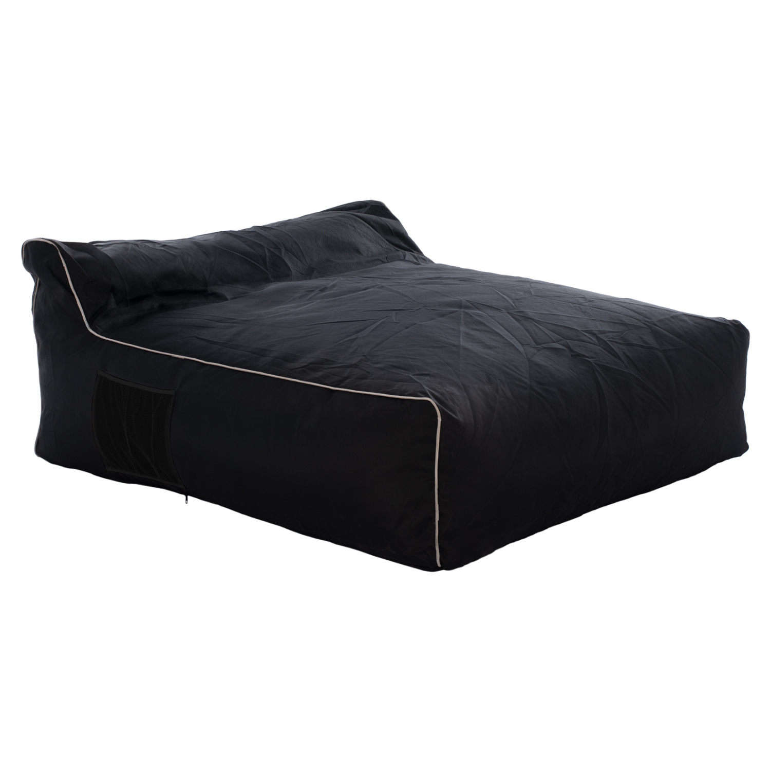 Intrahome ΠΟΥΦ YCASABLANCAMIN ΔΥΟ ΑΤΟΜΩΝ ΜΕ MCASABLANCADRID 600gr/m2 2CASABLANCABU_DHCASABLANCABI1 ΜΑΥΡΟ ΚΑΙ ΛΕΥΚΟ ΡΕΛΙ .12 140x140x40-60Υ εκ. intraho-1723566