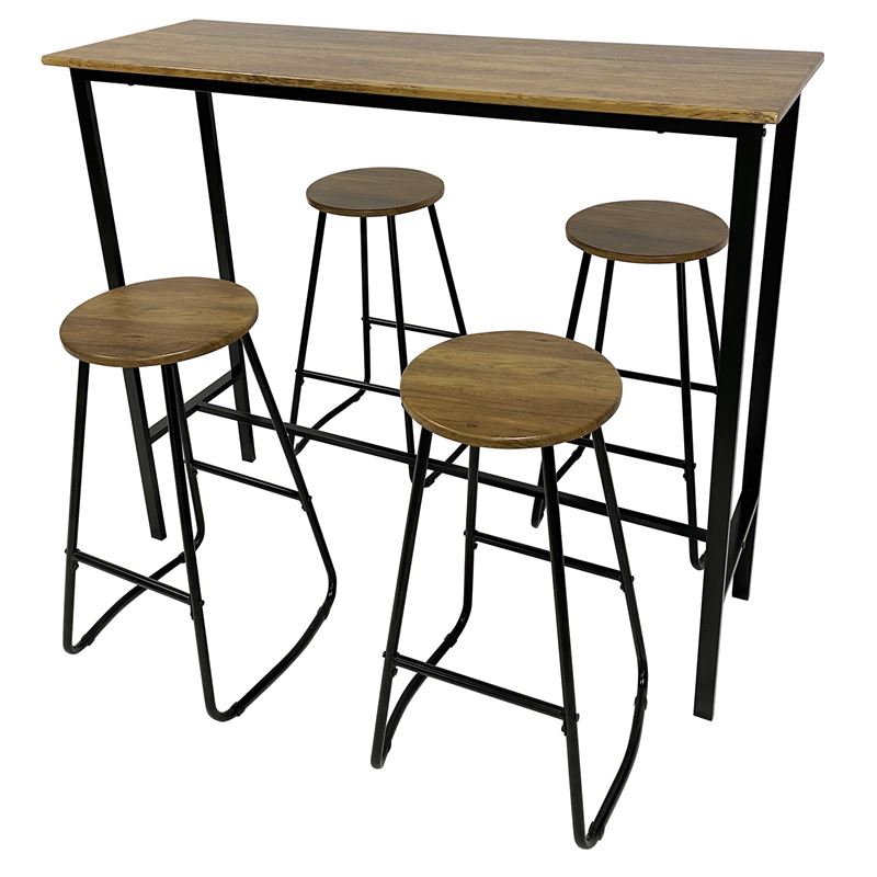 WOODWELL ΕΜ9800PUB Set Bar Τραπέζι + 4 Σκαμπό, Μέταλλο Βαφή Ανθρακί – Antique Brown Tab:120x40x100 Stool:Φ30 H.74 ΕΜ9800 WOODWELL ΕΜ9800PUB Set Bar Τραπέζι + 4 Σκαμπό, Μέταλλο Βαφή Ανθρακί – Antique Brown Tab:120x40x100 Stool:Φ30 H.74 ΕΜ9800