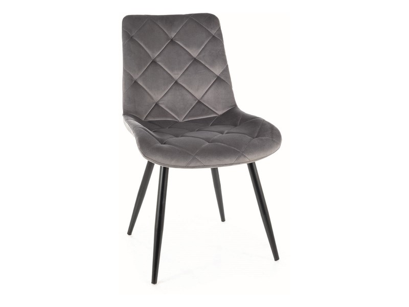 KRZESŁO RALPH VELVET CZARNY STELAŻ/SZARY BLUVEL 14 DIOMMI-80-3096