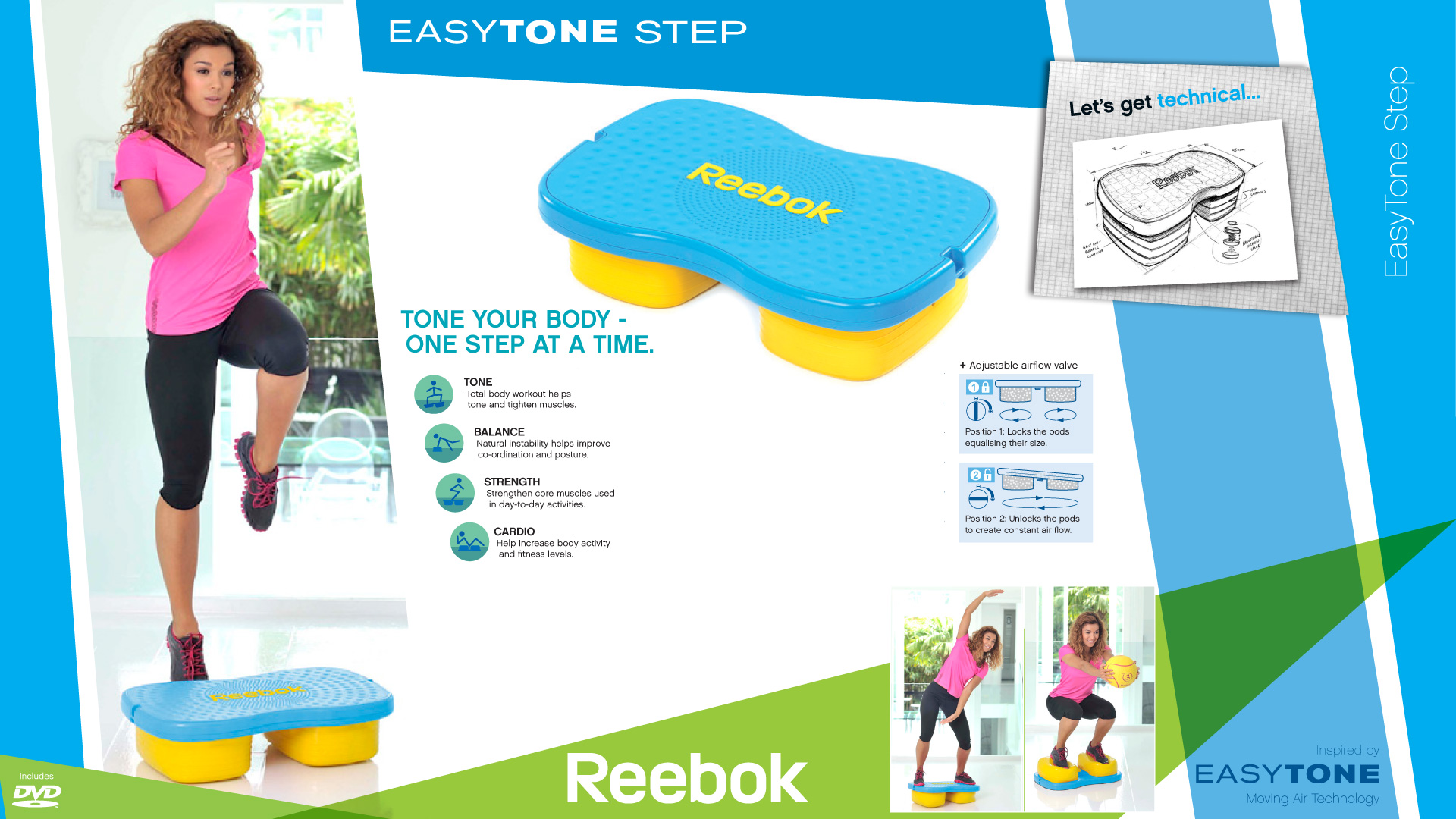 Reebok Fitness Reebok STEP Easy Tone RAP-40185CY Reebok Fitness Reebok STEP Easy Tone RAP-40185CY
