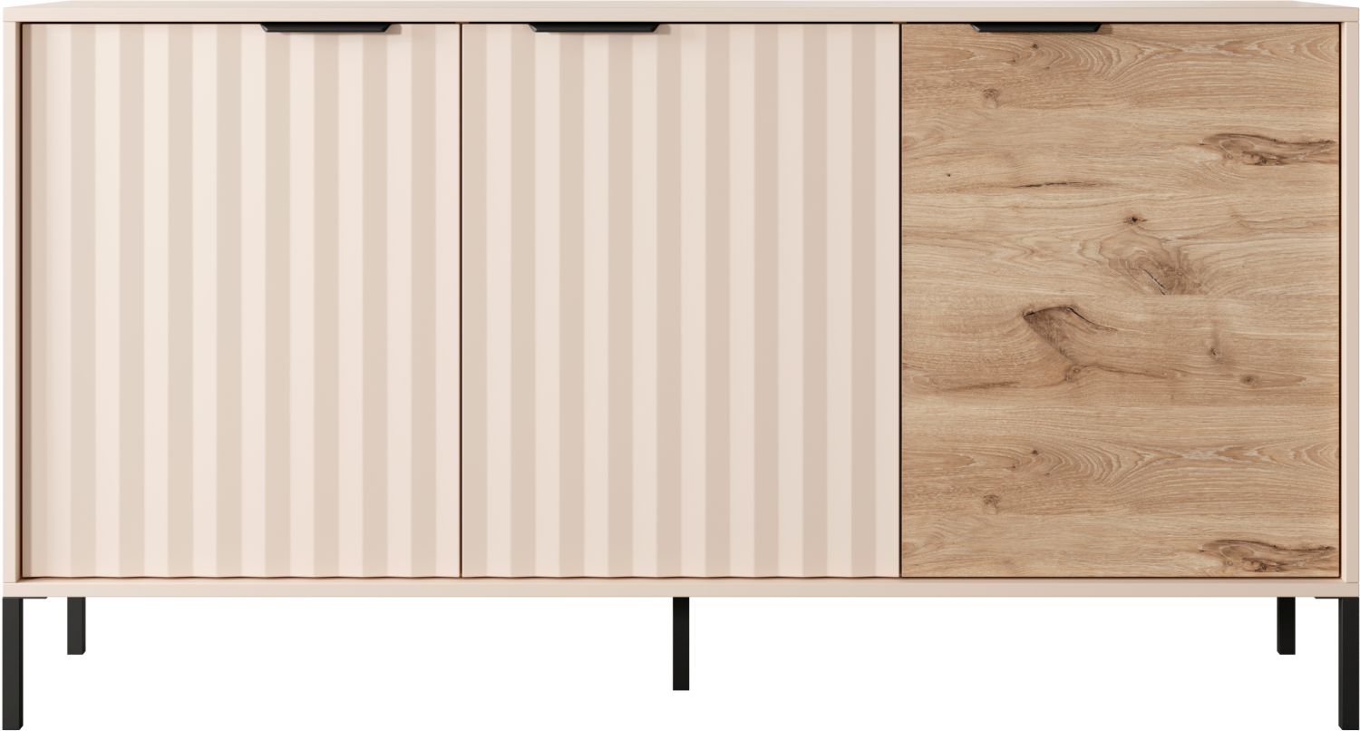 Lh-homefurniture Μπουφές Rave Μπεζ+φυσικό Viking 153x82x40cm L_RV_21_3d_b Lh-homefurniture Μπουφές Rave Μπεζ+φυσικό Viking 153x82x40cm L_RV_21_3d_b