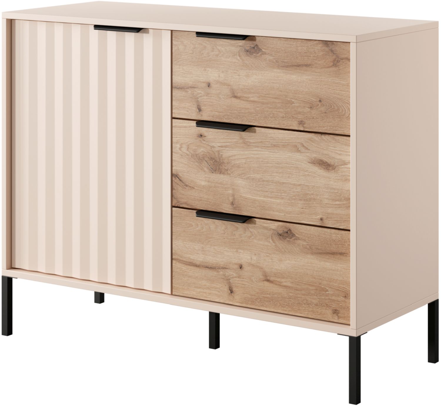 Lh-homefurniture Μπουφές Rave Μπεζ+φυσικό Viking 104x82x40cm L_RV_21s_b Lh-homefurniture Μπουφές Rave Μπεζ+φυσικό Viking 104x82x40cm L_RV_21s_b