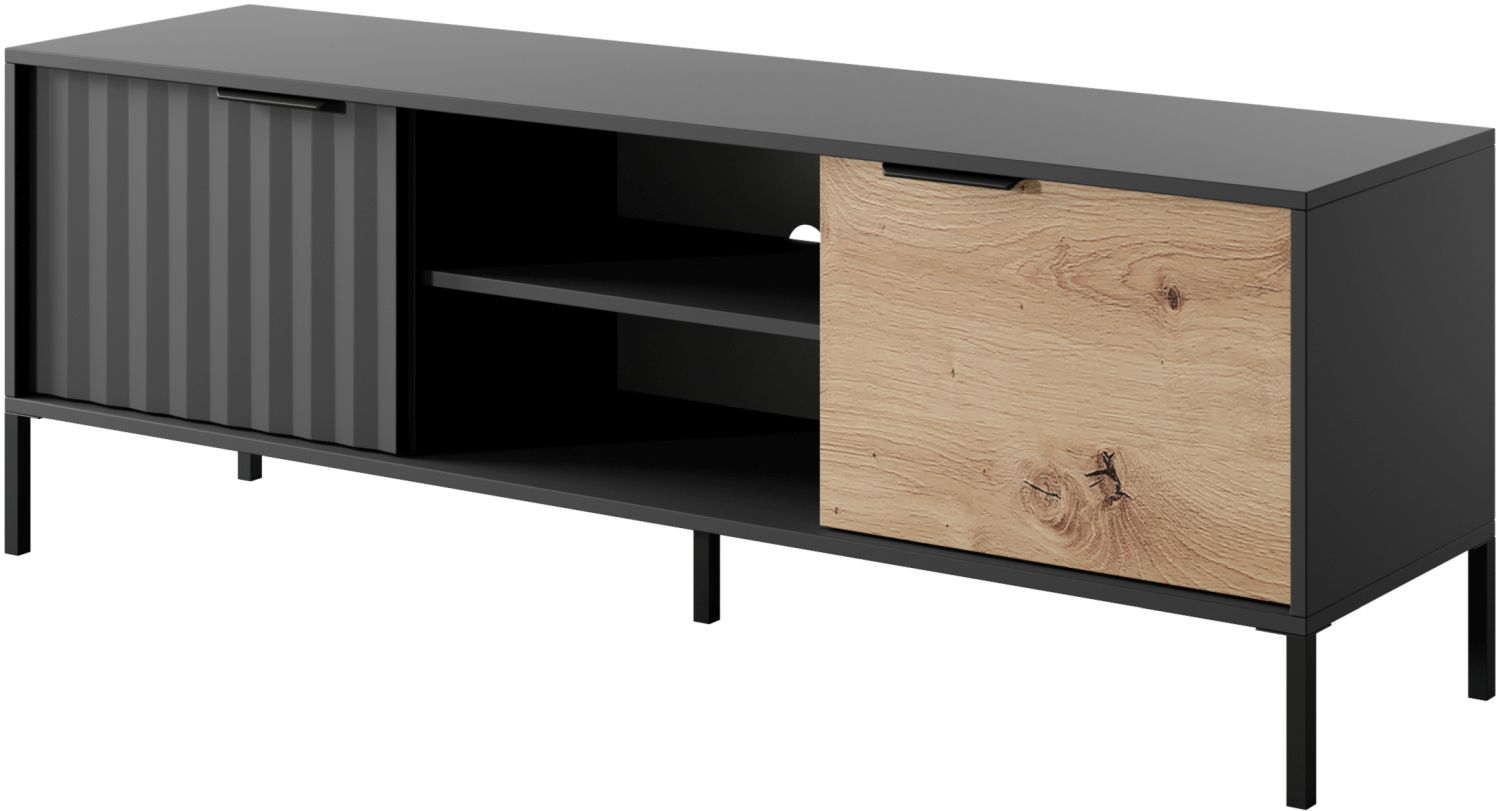 Lh-homefurniture Έπιπλο τηλεόρασης Rave ανθρακί+φυσικό Αρτιζάν 153x54x40cm L_RV_STV_c Lh-homefurniture Έπιπλο τηλεόρασης Rave ανθρακί+φυσικό Αρτιζάν 153x54x40cm L_RV_STV_c
