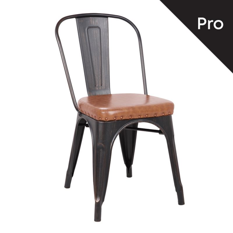 WOODWELL Ε5191P,104RELIX Καρέκλα-Pro, Στοιβαζόμενη, Μέταλλο Βαφή Antique Black, Pu Camel 45x51x82cm Ε5191P,104 WOODWELL Ε5191P,104RELIX Καρέκλα-Pro, Στοιβαζόμενη, Μέταλλο Βαφή Antique Black, Pu Camel 45x51x82cm Ε5191P,104