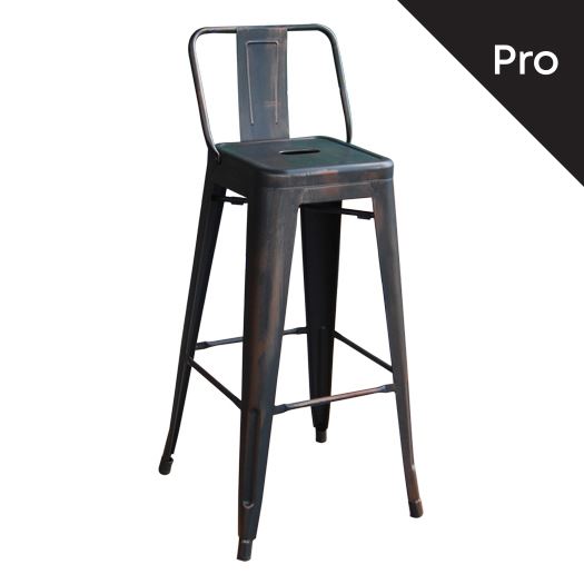 WOODWELL Ε5199,10RELIX Σκαμπό Bar-Pro με Πλάτη, Μέταλλο Βαφή Antique Black 43x43x76/100cm Ε5199,10 WOODWELL Ε5199,10RELIX Σκαμπό Bar-Pro με Πλάτη, Μέταλλο Βαφή Antique Black 43x43x76/100cm Ε5199,10