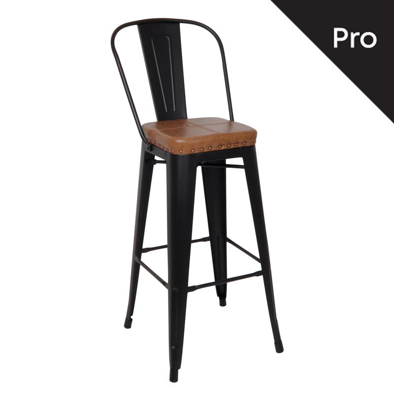 WOODWELL Ε5209P,14MRELIX Σκαμπό Bar-Pro με Πλάτη, Μέταλλο Βαφή Μαύρο Matte, Pu Camel 43x48x78/114cm Ε5209P,14M WOODWELL Ε5209P,14MRELIX Σκαμπό Bar-Pro με Πλάτη, Μέταλλο Βαφή Μαύρο Matte, Pu Camel 43x48x78/114cm Ε5209P,14M
