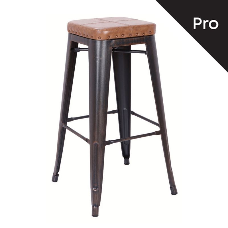 WOODWELL Ε5190P,104RELIX Σκαμπό Bar-Pro, Στοιβαζόμενο, Μέταλλο Βαφή Antique Black, Pu Camel 43x43x78cm Ε5190P,104 WOODWELL Ε5190P,104RELIX Σκαμπό Bar-Pro, Στοιβαζόμενο, Μέταλλο Βαφή Antique Black, Pu Camel 43x43x78cm Ε5190P,104