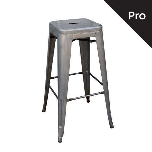 WOODWELL Ε5190,6RELIX Σκαμπό Bar-Pro, Στοιβαζόμενο, Μέταλλο Βαφή Metal με Διακοσμητική Σκουριά 43×43 H.76cm Ε5190,6