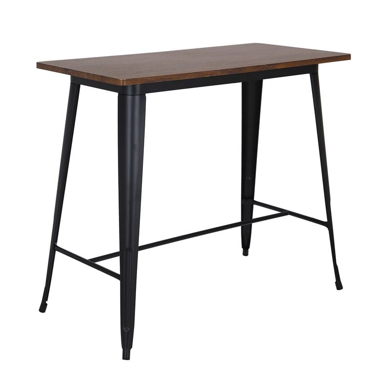 WOODWELL Ε5212,1WRELIX Wood Dark Oak Τραπέζι Bar-Pro, Μέταλλο Βαφή Μαύρο 120x60x102cm Ε5212,1W WOODWELL Ε5212,1WRELIX Wood Dark Oak Τραπέζι Bar-Pro, Μέταλλο Βαφή Μαύρο 120x60x102cm Ε5212,1W
