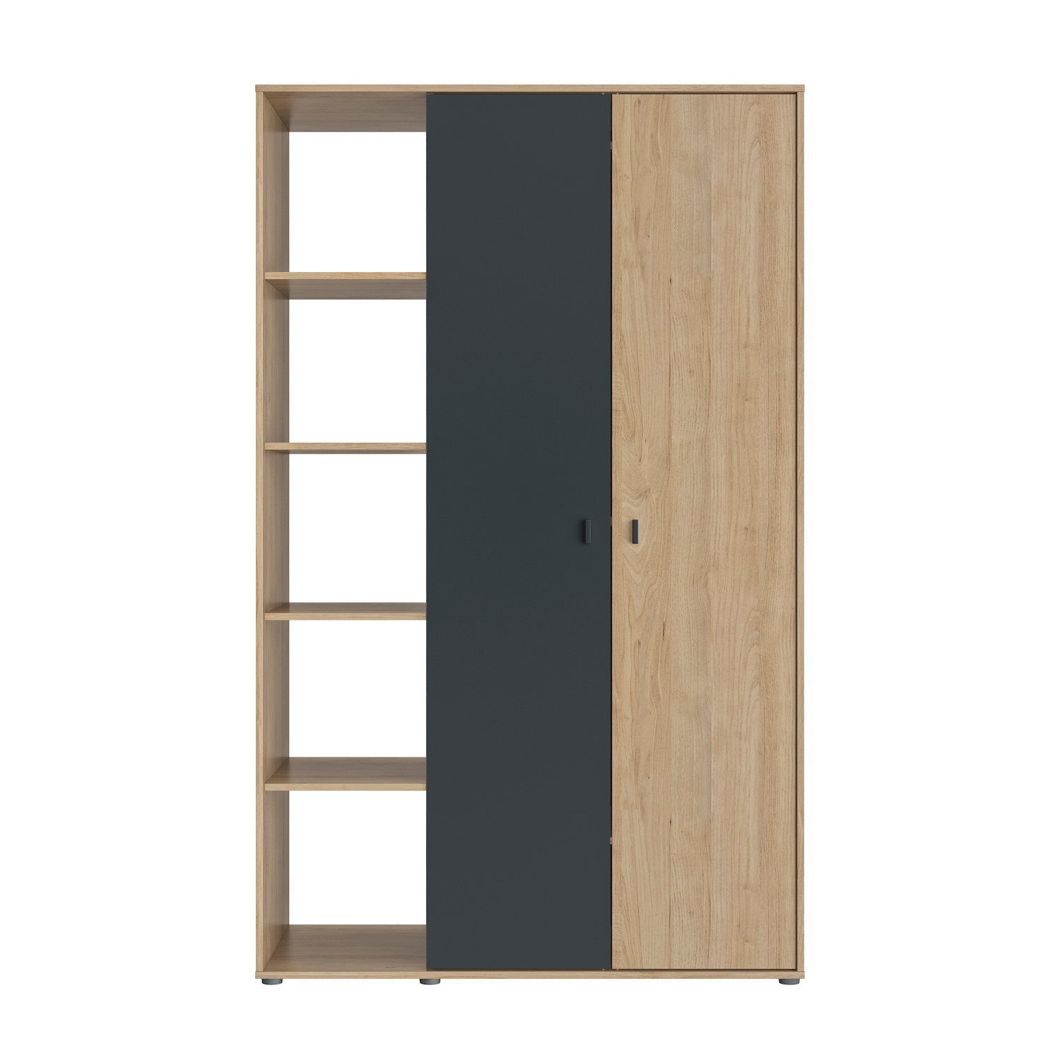 Insi Ritmo ντουλάπα – βιβλιοθήκη 122x58x200εκ. Natural Oak / Anthracite 0181.GM35 Insi Ritmo ντουλάπα – βιβλιοθήκη 122x58x200εκ. Natural Oak / Anthracite 0181.GM35