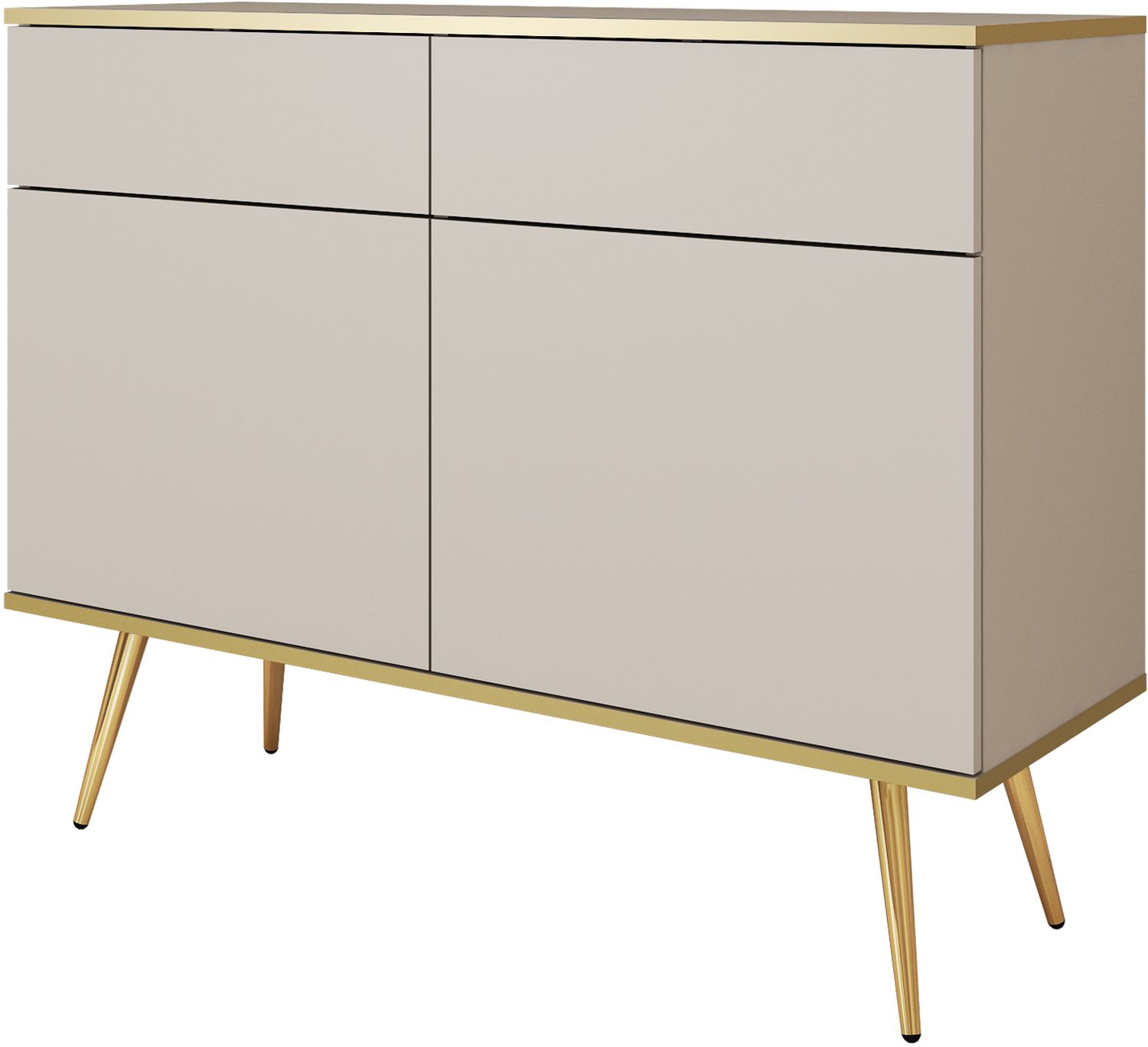 Μπουφές Oro Μπέζ με χρυσό 107x85x39cm