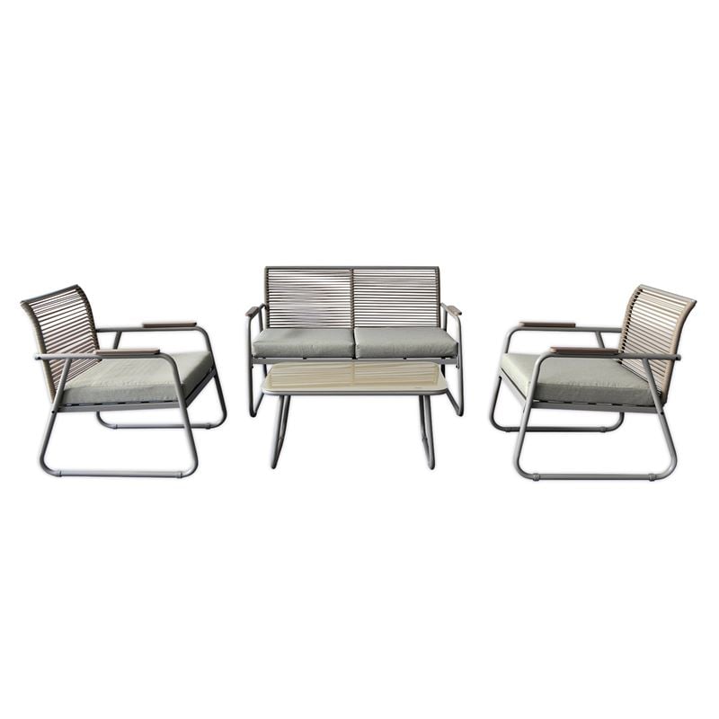 WOODWELL Ε6873,2ROCCO Set Σαλόνι Κήπου 4τεμ, Μέταλλο Μπεζ, Rope Wicker Μπεζ, Μαξιλ.Μπεζ, Γυαλί Μπεζ 2 Πολυθρ+1 Καναπ+1 Τραπεζάκι Ε6873,2 WOODWELL Ε6873,2ROCCO Set Σαλόνι Κήπου 4τεμ, Μέταλλο Μπεζ, Rope Wicker Μπεζ, Μαξιλ.Μπεζ, Γυαλί Μπεζ 2 Πολυθρ+1 Καναπ+1 Τραπεζάκι Ε6873,2