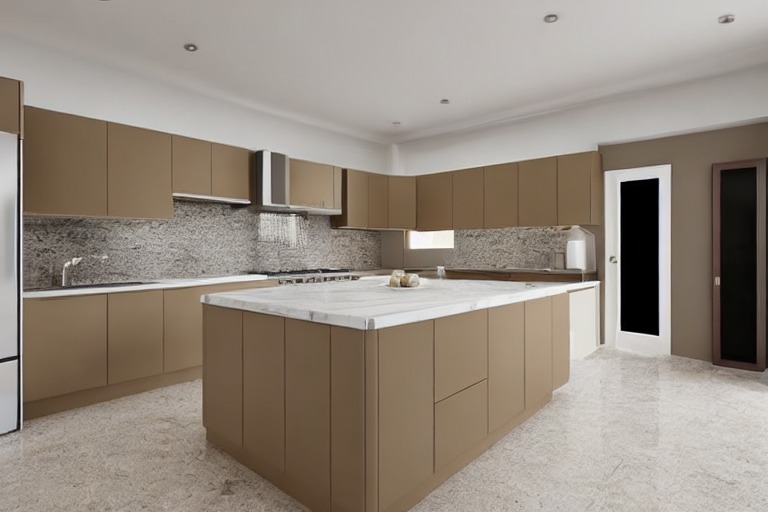 Intrahome Σύνθεση Έπιπλο Κουζίνας χρώματος Μπεζ σχεδίου Ανοιχτή Κάτοψη  με blum μεντεσεδες και συρτάρια 10  ΜΕΤΡΑ ΤΡΕΧΟΝ intra162465176124