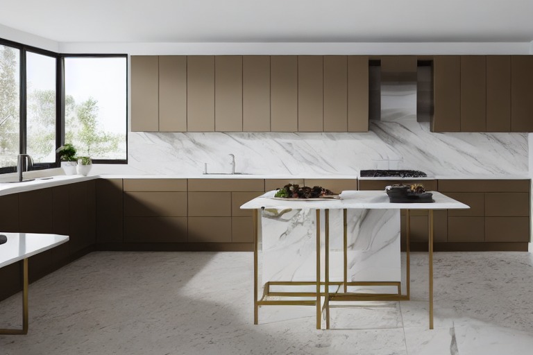 Intrahome Σύνθεση Έπιπλο Κουζίνας χρώματος Ορείχαλκος σχεδίου Σχήμα L  με blum μεντεσεδες και συρτάρια 10  ΜΕΤΡΑ ΤΡΕΧΟΝ intra240112129186