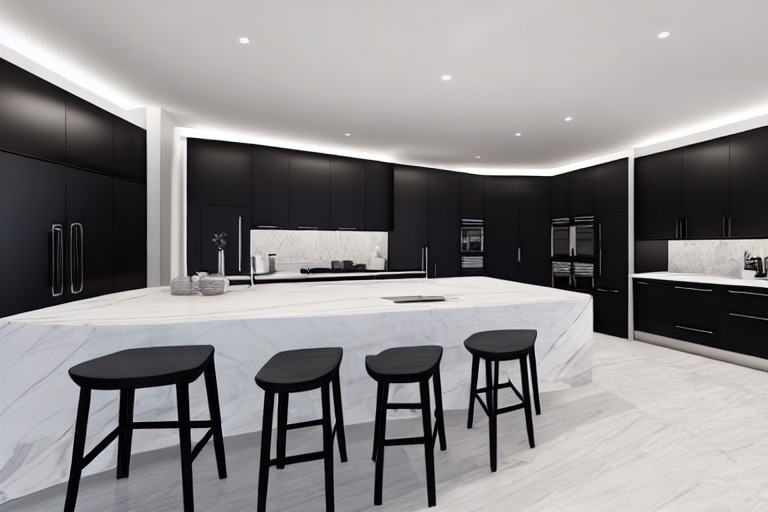 Intrahome Σύνθεση Έπιπλο Κουζίνας χρώματος Λευκό & Μαύρο σχεδίου Μεγάλη Οικογενειακή  με blum μεντεσεδες και συρτάρια 10  ΜΕΤΡΑ ΤΡΕΧΟΝ intra313179755450