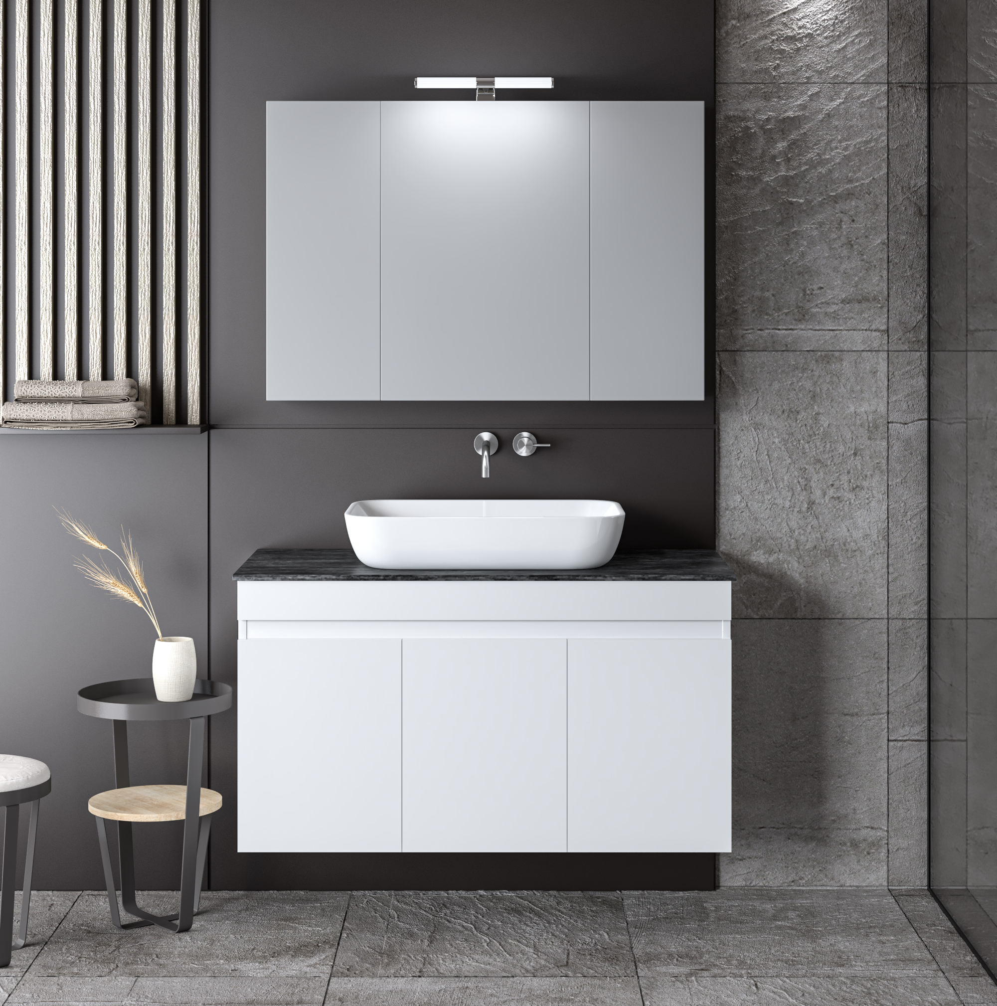 ΣΕΤ ΕΠΙΠΛΟΥ OMEGA TOP 100cm χρ.WHITE/GREY 9SOMT100GLG 9SOMT100GLG ΣΕΤ ΕΠΙΠΛΟΥ OMEGA TOP 100cm χρ.WHITE/GREY 9SOMT100GLG 9SOMT100GLG