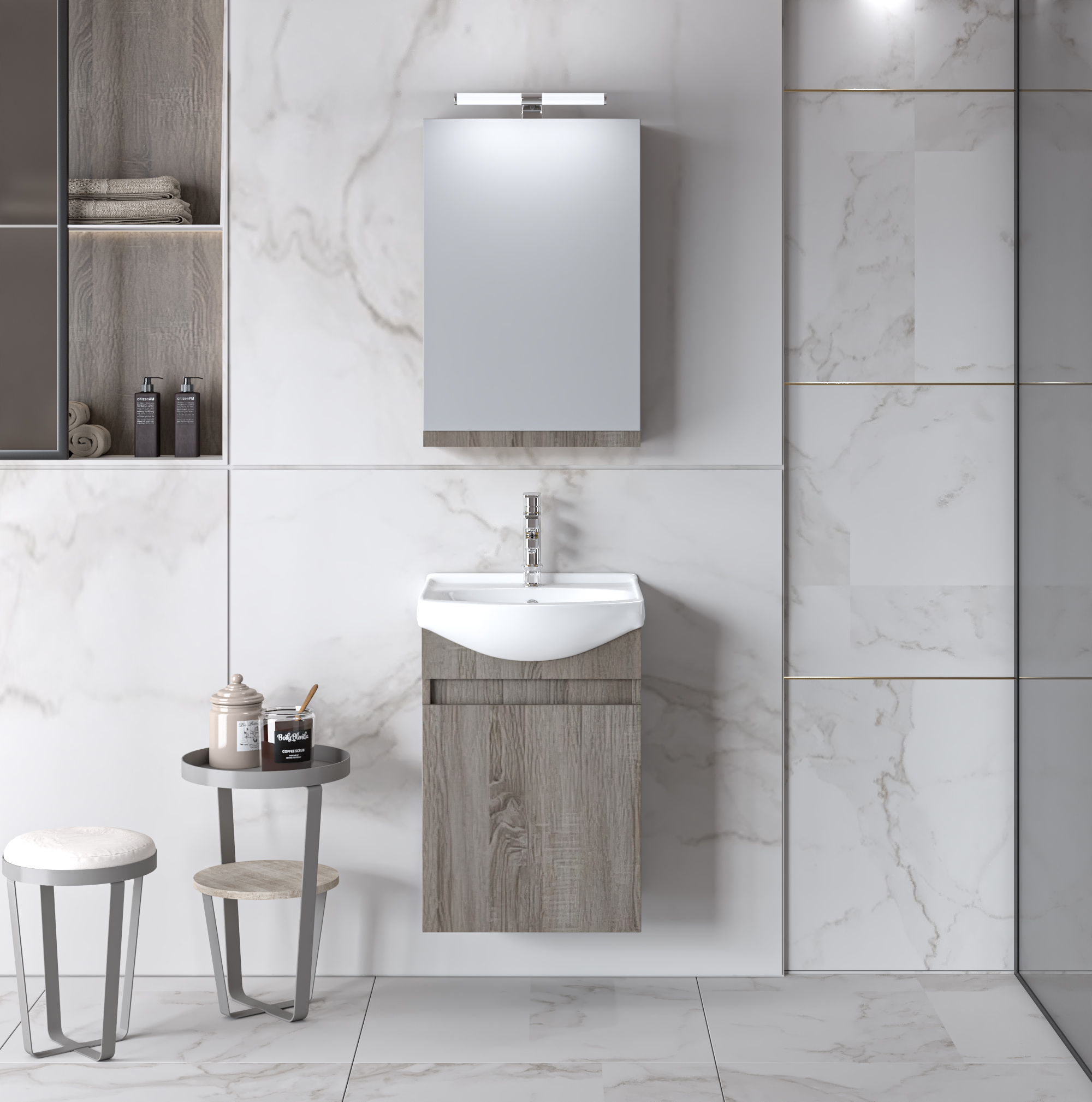 Σετ Έπιπλο Μπάνιου SIENA SONOMA DARK 45 Πάγκο 45x31x60cm 9SSI045SD0W 9SSI045SD0W Σετ Έπιπλο Μπάνιου SIENA SONOMA DARK 45 Πάγκο 45x31x60cm 9SSI045SD0W 9SSI045SD0W