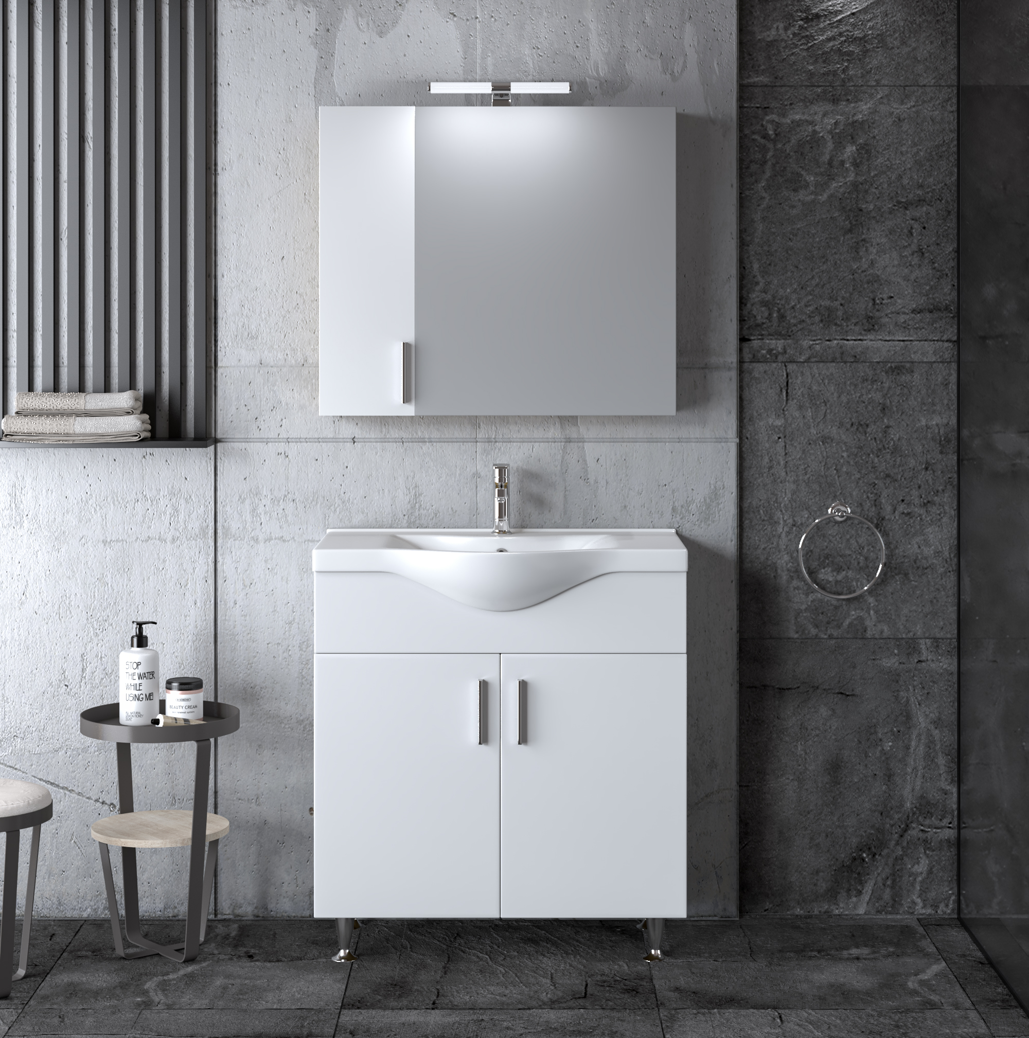 Σετ Έπιπλο Μπάνιου SIENA WHITE 75 9SSI075GL0W Πάγκο 72x34x83cm 9SSI075GL0W Σετ Έπιπλο Μπάνιου SIENA WHITE 75 9SSI075GL0W Πάγκο 72x34x83cm 9SSI075GL0W