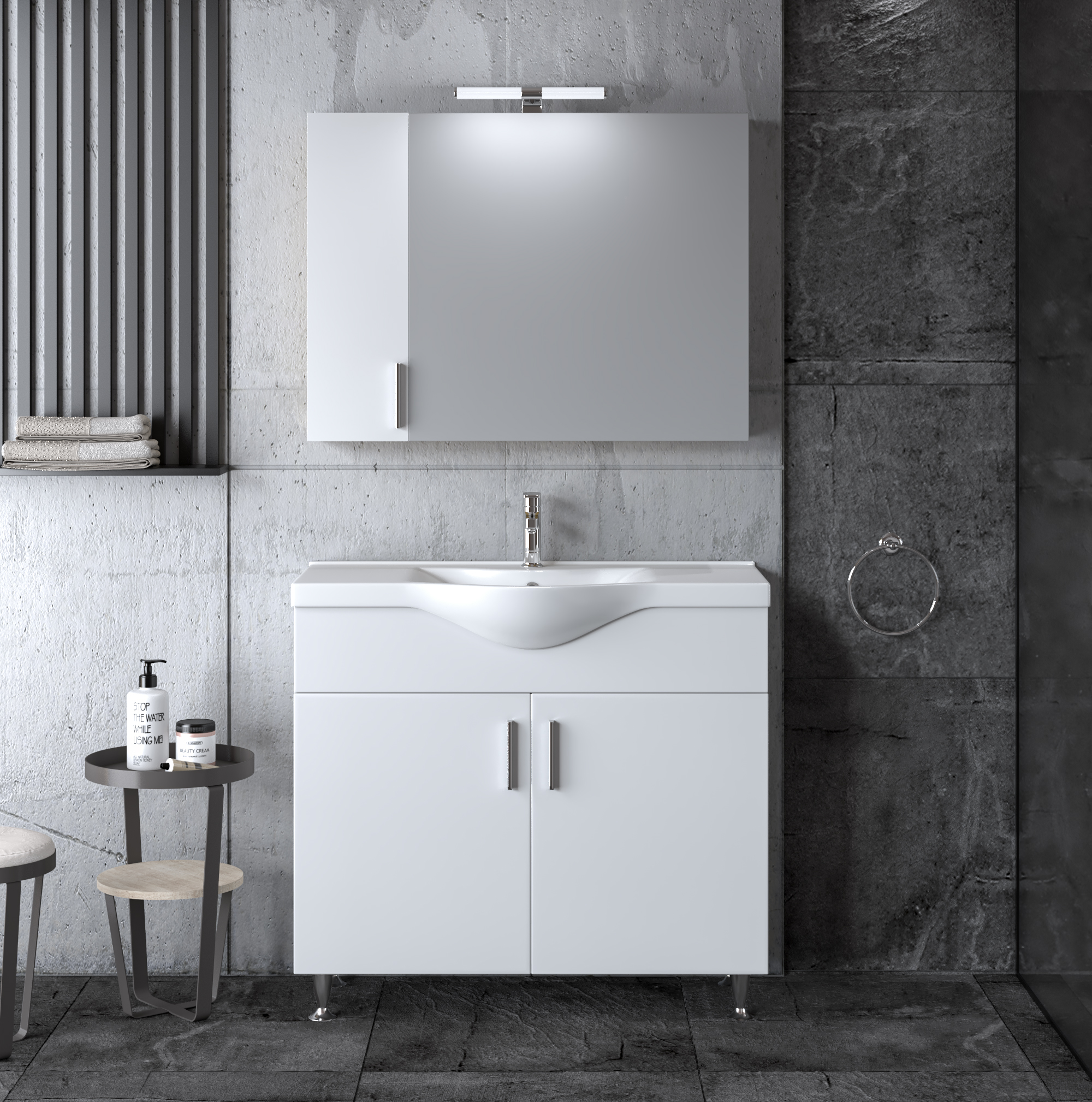 Σετ Έπιπλο Μπάνιου SIENA WHITE 90 9SSI090GL0W Πάγκο 90x34x83cm 9SSI090GL0W Σετ Έπιπλο Μπάνιου SIENA WHITE 90 9SSI090GL0W Πάγκο 90x34x83cm 9SSI090GL0W