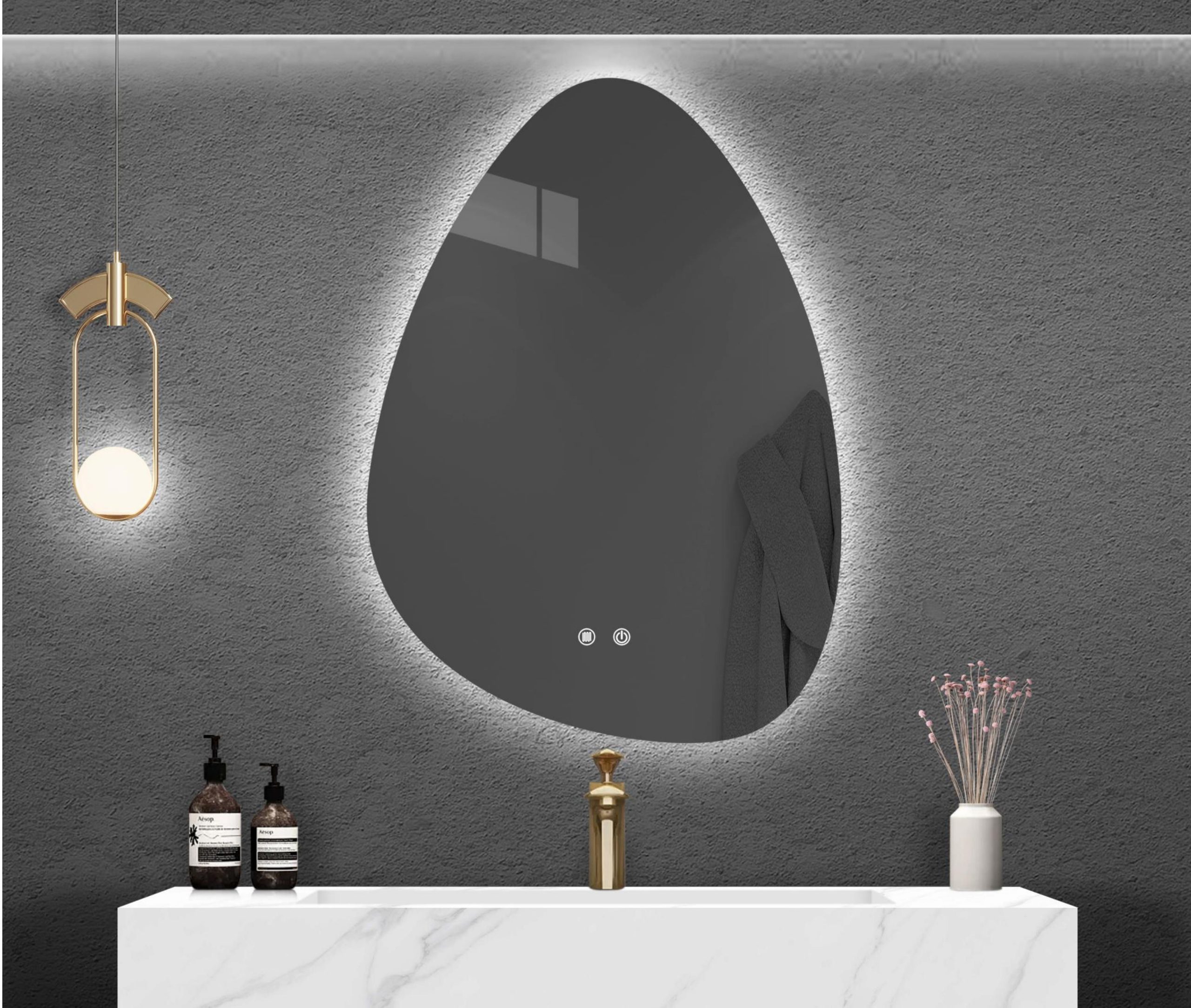 Καθρέφτης LED S-02 60x80cm κωδ. 0762-S-02