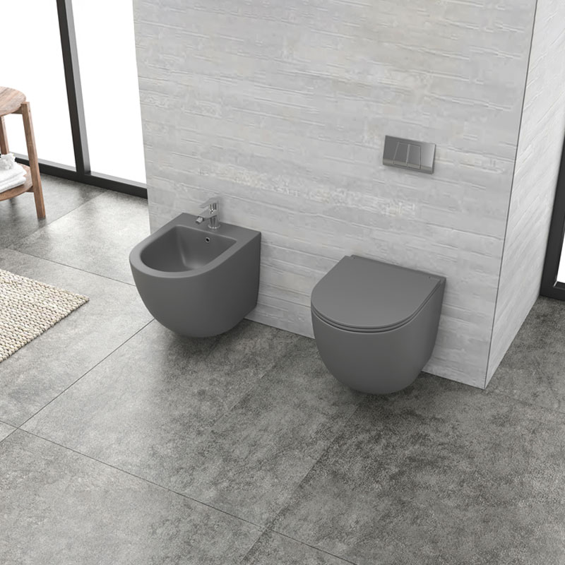 KARAG  MILOS Κάλυμμα αναρτώμενης λεκάνης MILOS γκρι ματ KARAG KARAG-5206836067896