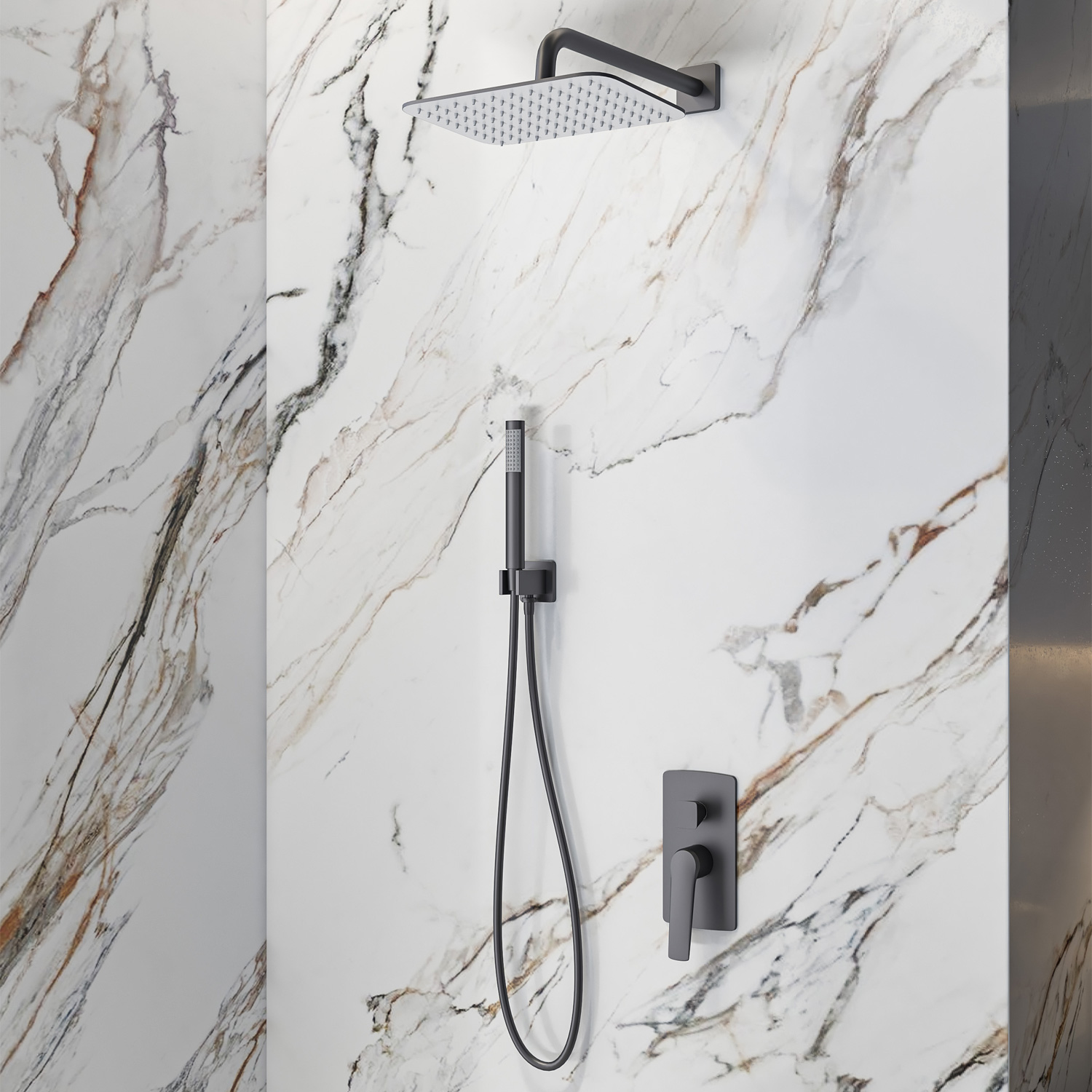 KARAG  LEA Σετ μπαταρίας εντοιχισμού ντους LEA Gun Metal S05022 KARAG KARAG-5206836617046