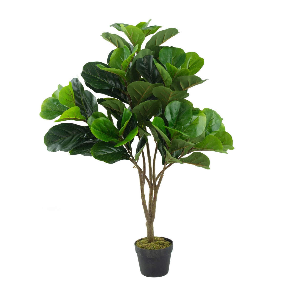 Artekko Faux Τεχνητή Συκιά σε Γλάστρα Πλαστικό Ύφασμα Πράσινο Μαύρο (42x55x105)cm Artekko SA11851-DS-AB