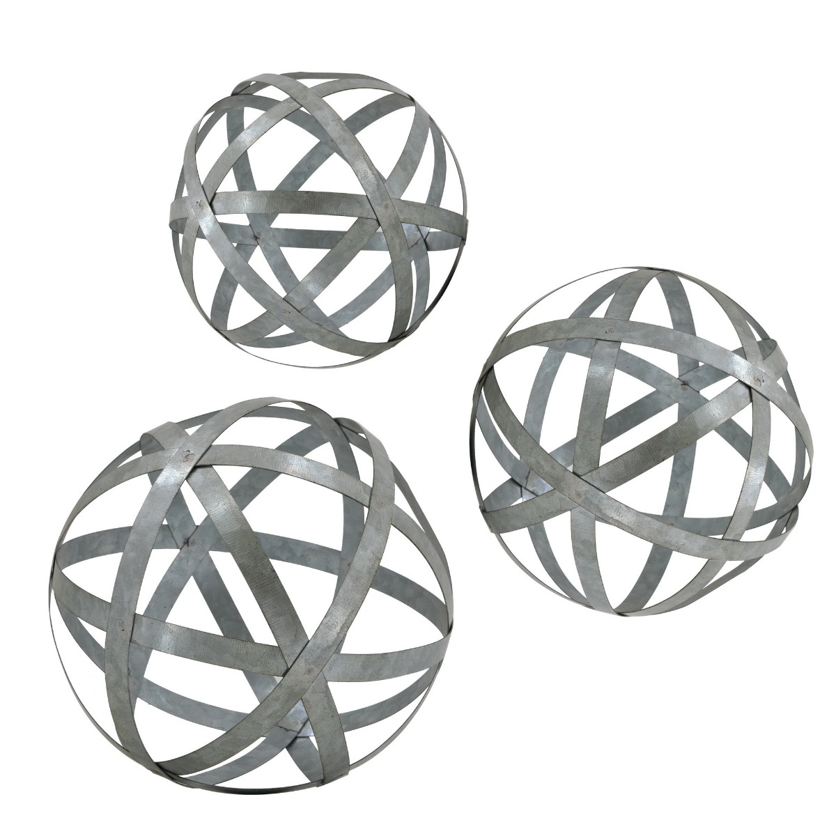 Artekko Διακοσμητικές Μεταλλικές Σφαίρες (20x20x20)cm ΣΕΤ/3 Artekko SA80169-DS