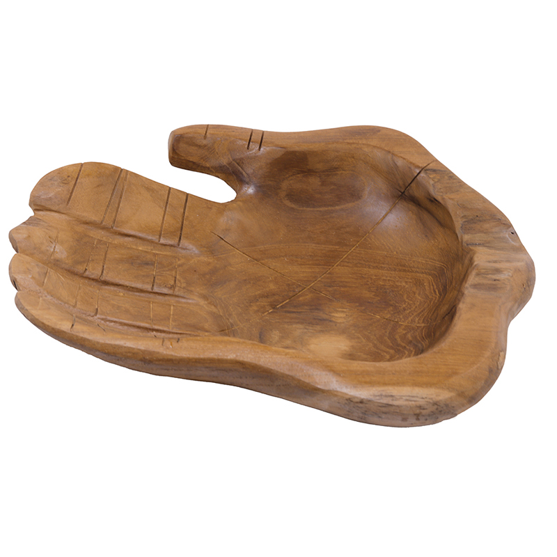 Artekko Μπωλ ξύλινο TEAK με μορφή χεριού 33x33x7cm Artekko SA80210