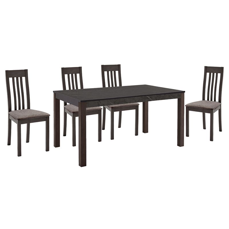 WOODWELL Ε7878,1SSABINIO Set (1+4) Τραπεζαρίας- Κουζίνας, Σκούρο Καρυδί, Melamine Greystone,Ύφασμα Μπεζ Table 135x80x75 Chair 43x52x97 Ε7878,1S WOODWELL Ε7878,1SSABINIO Set (1+4) Τραπεζαρίας- Κουζίνας, Σκούρο Καρυδί, Melamine Greystone,Ύφασμα Μπεζ Table 135x80x75 Chair 43x52x97 Ε7878,1S