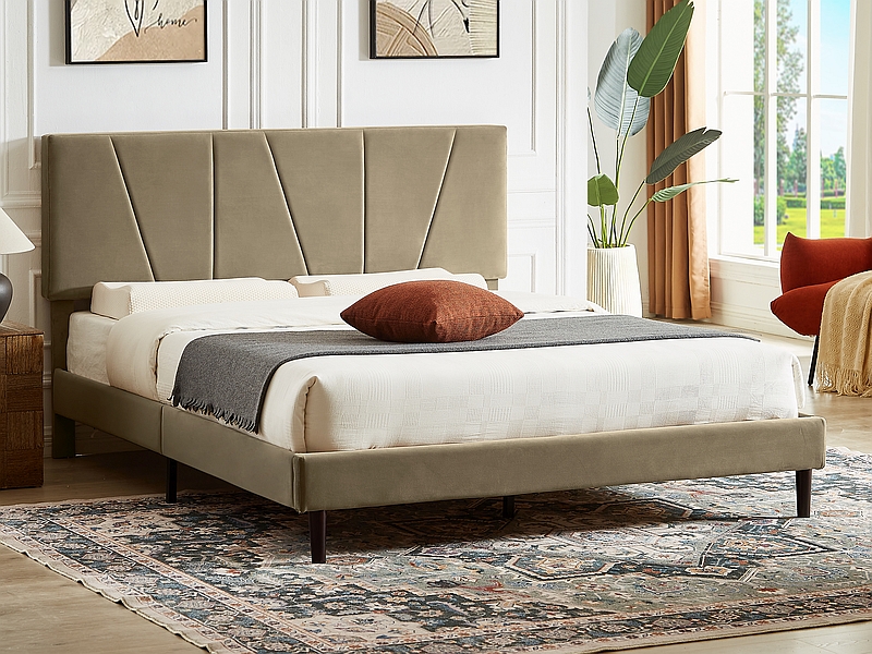 ŁÓŻKO SAVANA VELVET 160X200 KOLOR BEŻ BLUVEL 28 DIOMMI-80-3797