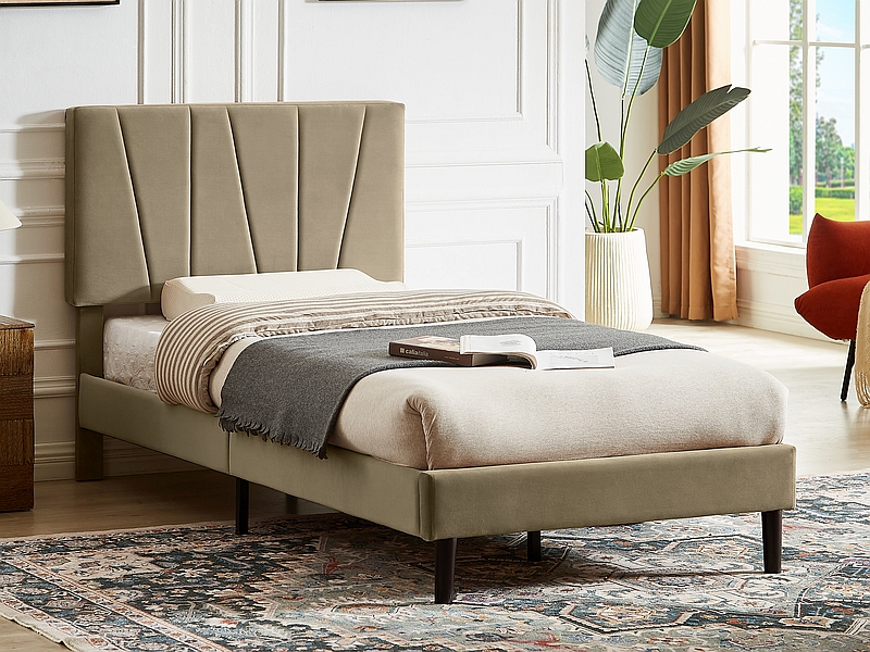 ŁÓŻKO SAVANA VELVET 90X200 KOLOR BEŻ BLUVEL 28 DIOMMI-80-3823