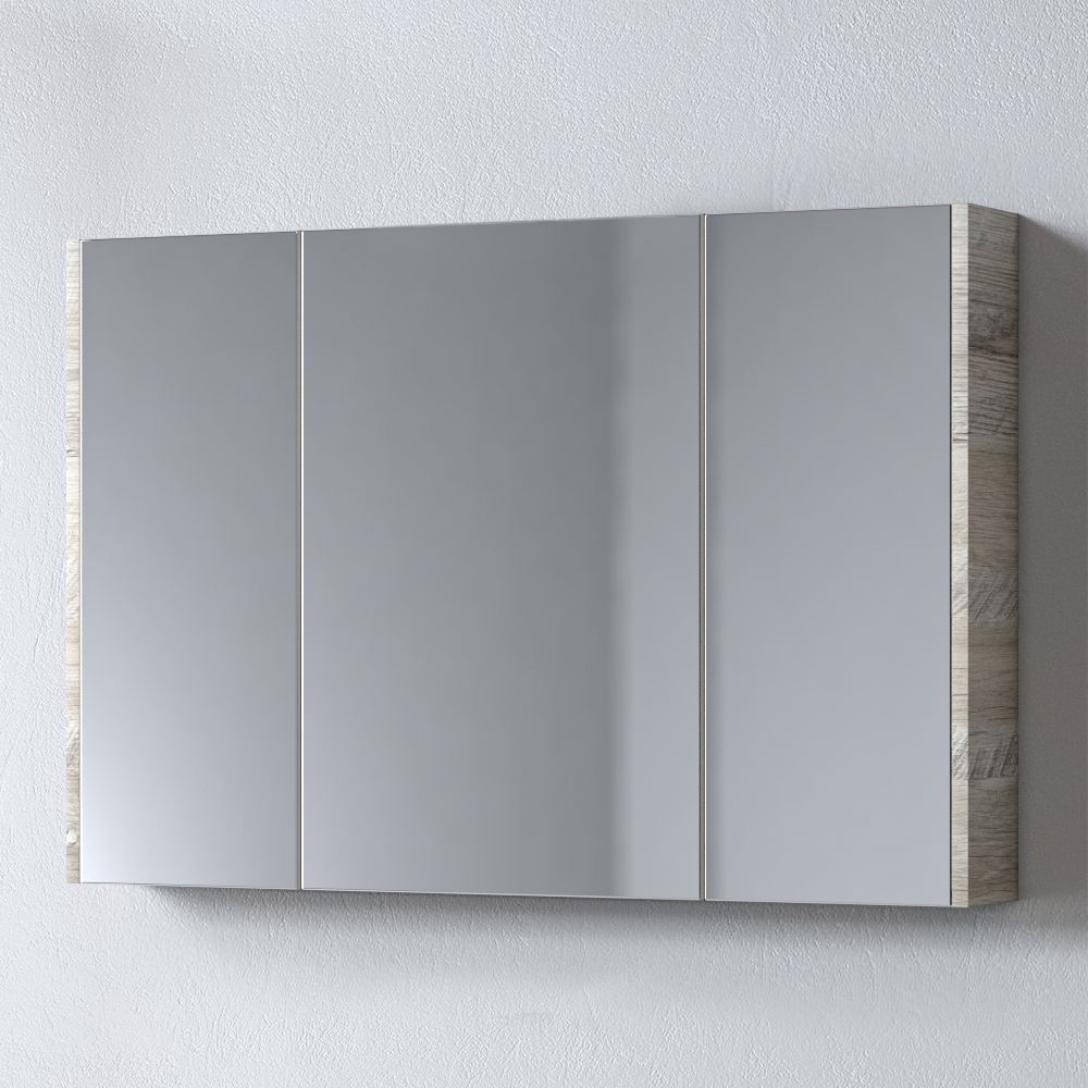 Καθρέφτης SAVINA NATURAL OAK 100 3MSA100NO0W με ντουλάπια 97x14x65cm 3MSA100NO0W