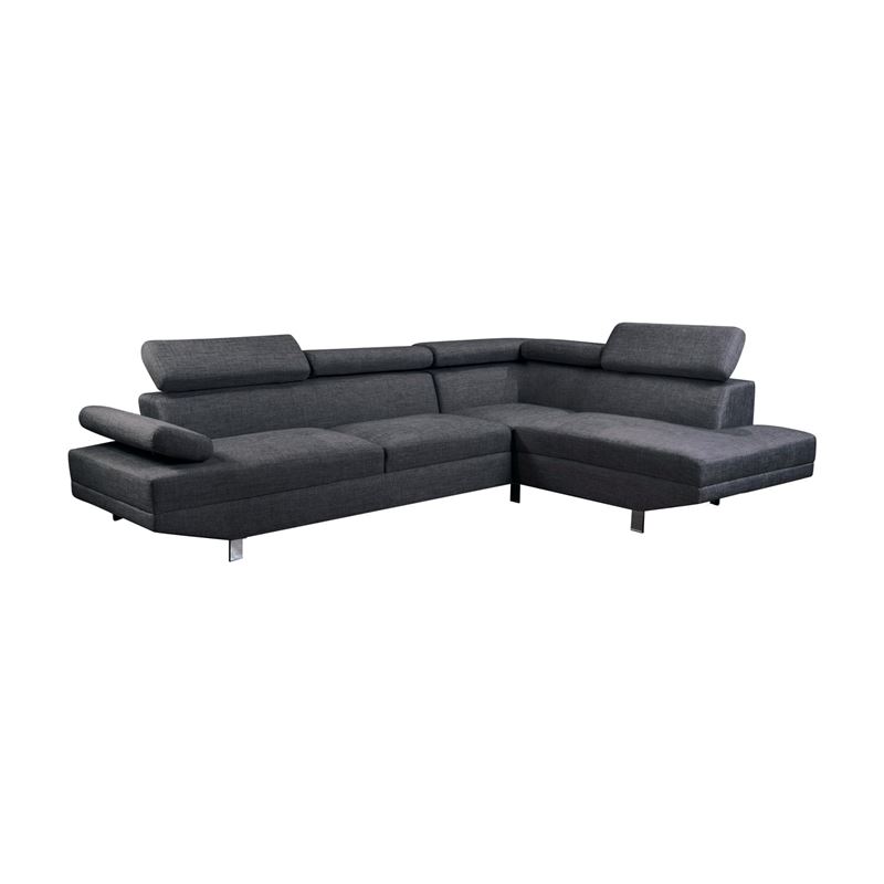 WOODWELL Ε989,3LSECTOR Καναπές Σαλονιού Αριστερή Γωνία, Ανακλινόμενα Κεφαλάρια, Ύφασμα Ανθρακί 265x191x82cm H.82cm Ε989,3L WOODWELL Ε989,3LSECTOR Καναπές Σαλονιού Αριστερή Γωνία, Ανακλινόμενα Κεφαλάρια, Ύφασμα Ανθρακί 265x191x82cm H.82cm Ε989,3L