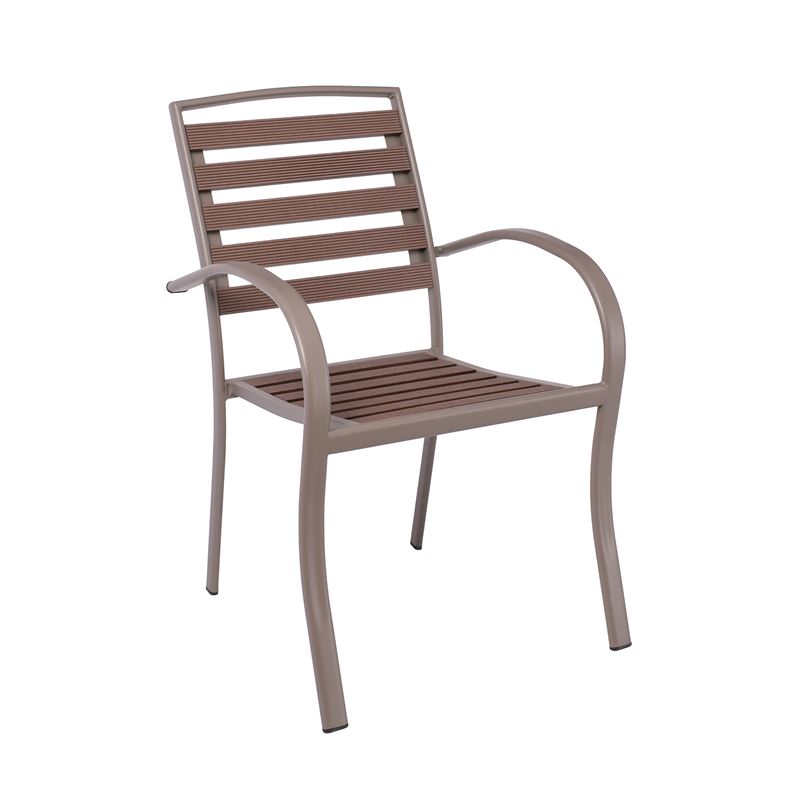 WOODWELL Ε6892,1SERRANO Πολυθρόνα Κήπου Μέταλλο Βαφή Sand Beige, Polywood Καρυδί, Στοιβαζόμενη 56x64x88cm Ε6892,1 WOODWELL Ε6892,1SERRANO Πολυθρόνα Κήπου Μέταλλο Βαφή Sand Beige, Polywood Καρυδί, Στοιβαζόμενη 56x64x88cm Ε6892,1