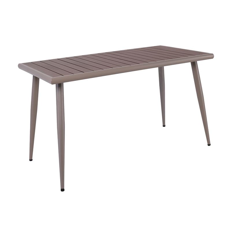 WOODWELL Ε6893,1SERRANO Τραπέζι Κήπου-Βεράντας Μέταλλο Βαφή Sand Beige, Επιφάνεια Polywood Καρυδί 150x80x75cm Ε6893,1 WOODWELL Ε6893,1SERRANO Τραπέζι Κήπου-Βεράντας Μέταλλο Βαφή Sand Beige, Επιφάνεια Polywood Καρυδί 150x80x75cm Ε6893,1