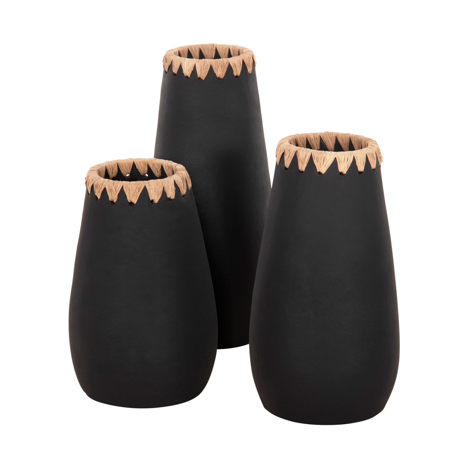 Intrahome ΣΕΤ 3ΤΜΧ ΔΙΑΚΟΣΜΗΤΙΚΑ ΒΑΖΑ ΤΕΡΑΚΟΤΑ ΣΕ ΜΑΥΡΟ ΜΕ ΠΛΕΞΗ ΨΑΘΑΣ ΣΤΟ ΣΤΟΜΙΟ intraho-1536101