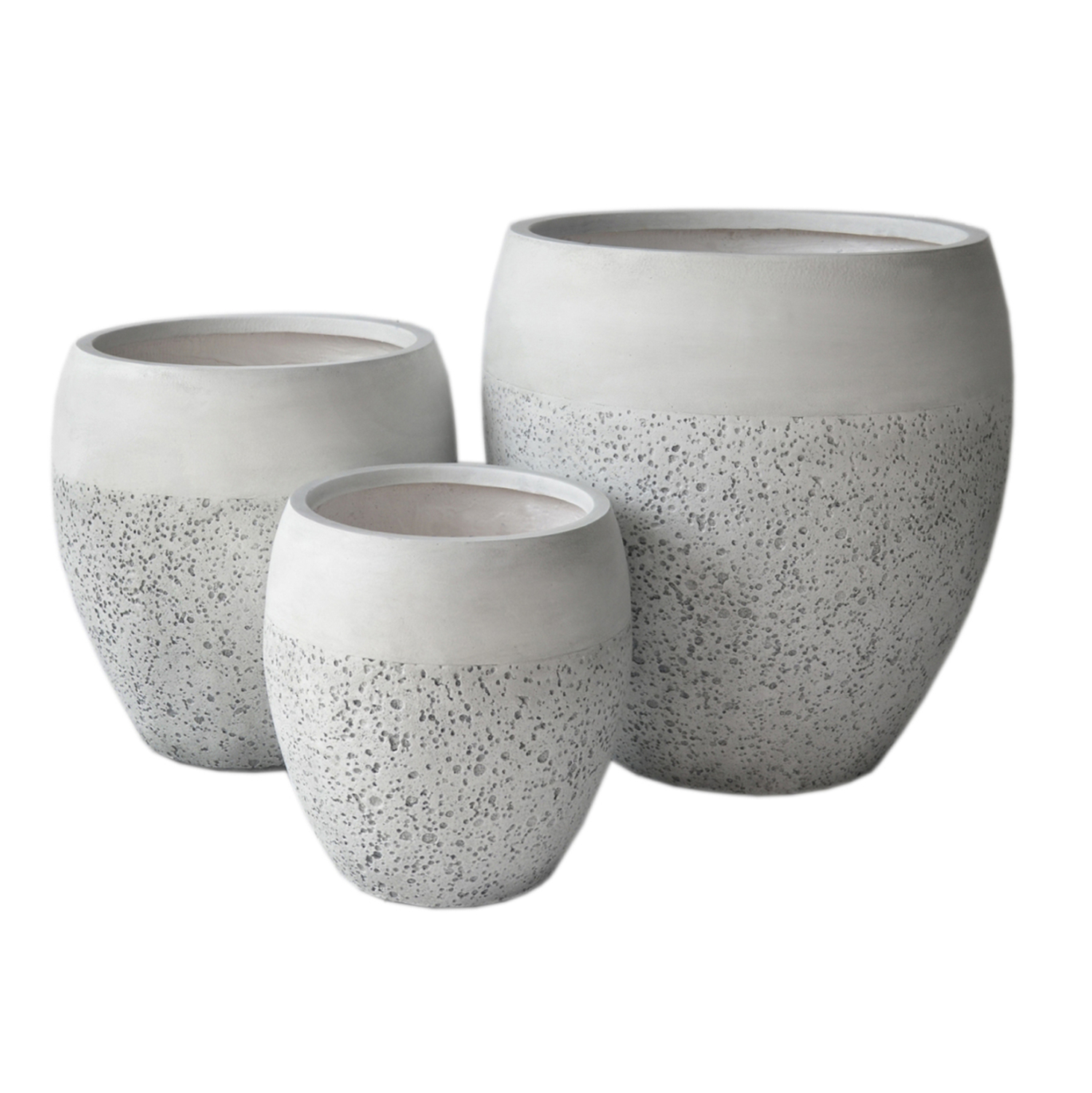 ΣΕΤ 3ΤΜΧ ΓΛΑΣΤΡΕΣ ΣΕΙΡΑ GARDENER HM4718 FIBERCLAY ΛΕΥΚΟ Φ55x54Υεκ