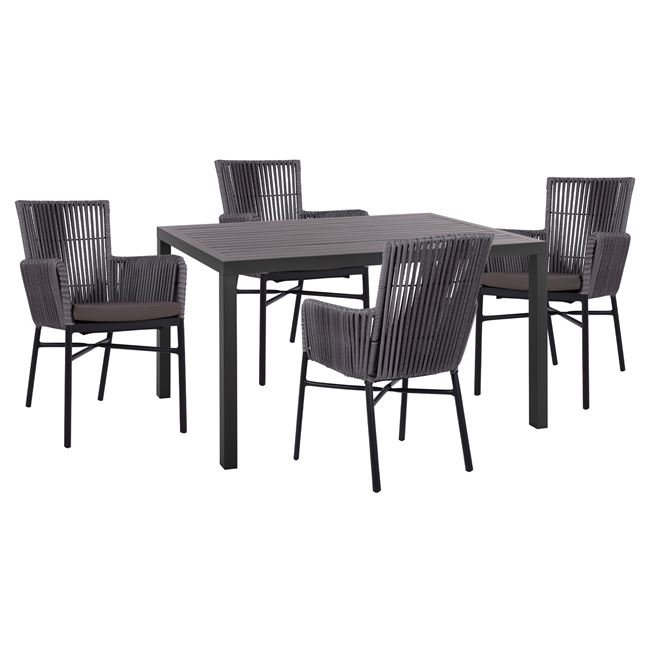 Intrahome ΣΕΤ 5 ΤΜΧ ΑΛΟΥΜΙΝΙΟΥ ΜΕ ΤΡΑΠΕΖΙ 140Χ80Χ75,5Υ intraho-0008437