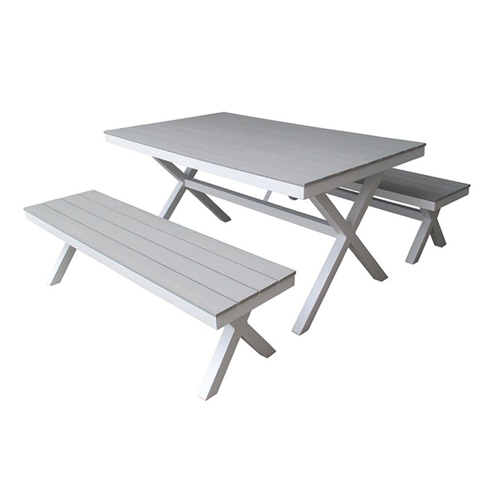 Bluimis ΣΕΤ ΤΡΑΠΕΖΑΡΙΑ ΚΗΠΟΥ ΑΛΟΥΜΙΝΙΟΥ-POLYWOOD KARMEN BL-200-60-000