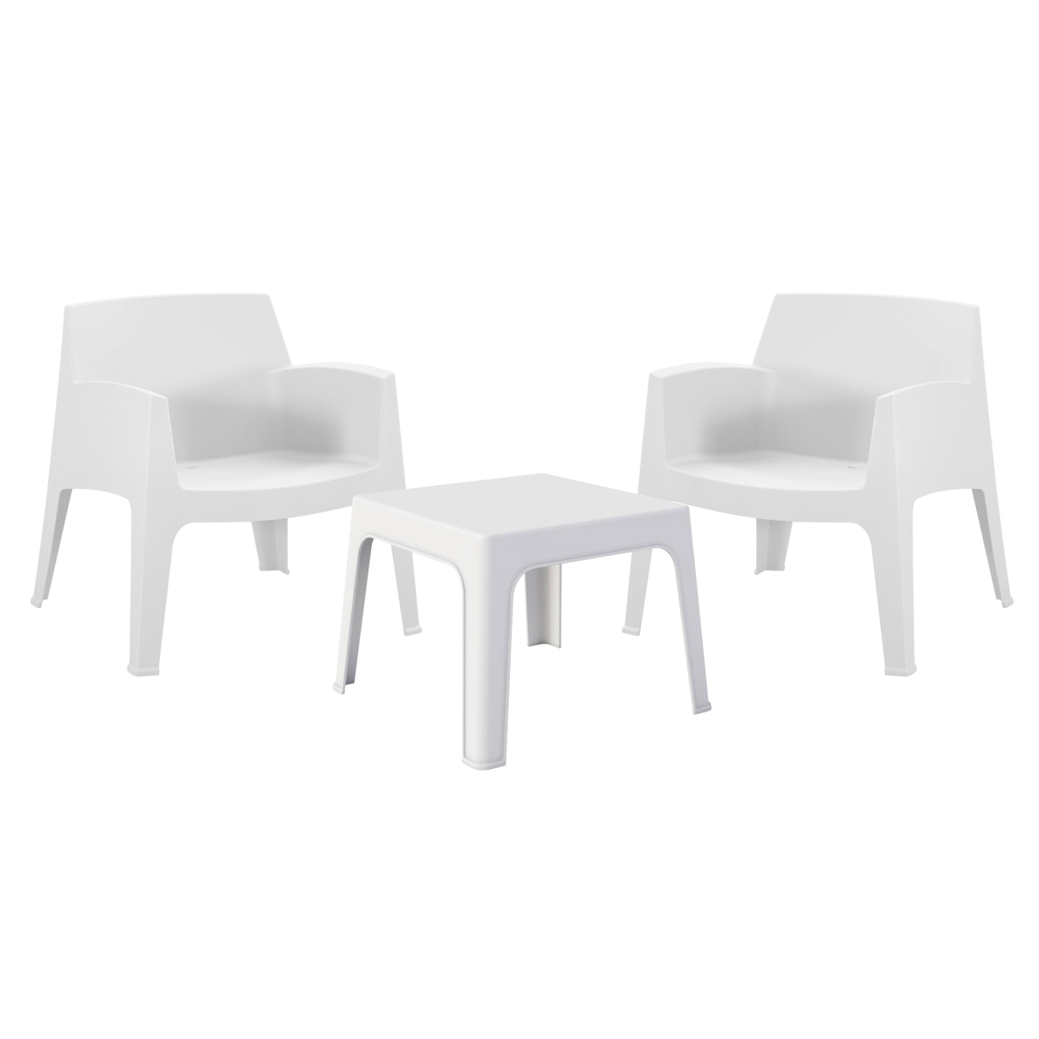 ΣΕΤ LOUNGE 3ΤΜΧ SLEEK HM21274.01 ΛΕΥΚΟ ΠΟΛΥΠΡΟΠΥΛΕΝΙΟ
