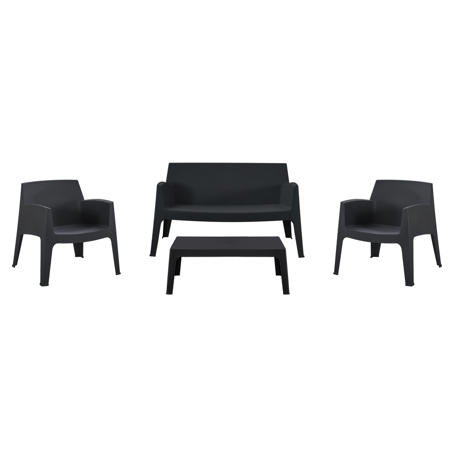 ΣΕΤ LOUNGE 4ΤΜΧ SLEEK HM21275.02 ΜΑΥΡΟ ΠΟΛΥΠΡΟΠΥΛΕΝΙΟ