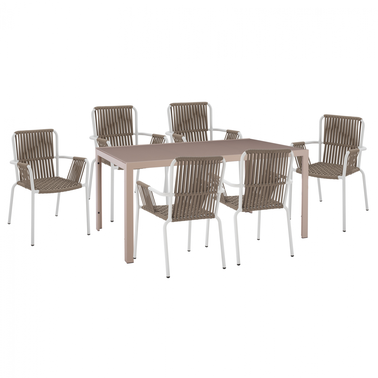 Intrahome ΣΕΤ ΤΡΑΠΕΖΑΡΙΑ 7ΤΜΧ ΤΡΑΠΕΖΙ ΚΑΠΟΥΤΣΙΝΟ 150Χ90 & ΠΟΛΥΘΡΟΝΕΣ ΑΝΘΡΑΚΙ ΜΕ ΣΧΟΙΝΙ intraho-0008037