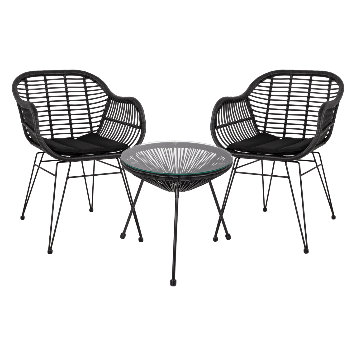 Intrahome ΣΕΤ ΤΡΑΠΕΖΑΡΙΑΣ 3ΤΜΧ ΜΕΤΑΛΛΟ & LILONGWEKUCASABLANCALCASABLANCA_LUMPURERLEY ΣΕ ΜΑΥΡΟ ΧΡΩΜΑ intraho-0007632