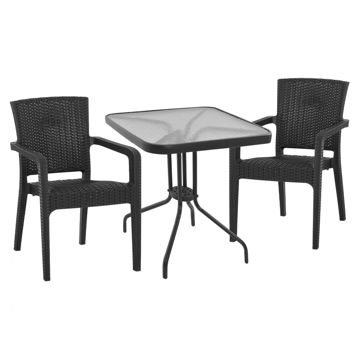 Intrahome ΣΕΤ ΤΡΑΠΕΖΑΡΙΑΣ 3ΤΜΧ ΤΡΑΠΕΖΙ 70Χ70 & ΠΟΛΥΘΡΟΝΑ ΑΛΟΥΜΙΝΙΟΥ NELSPRUICASABLANCALTCASABLANCAI ΓΚΡΙ intraho-0007544