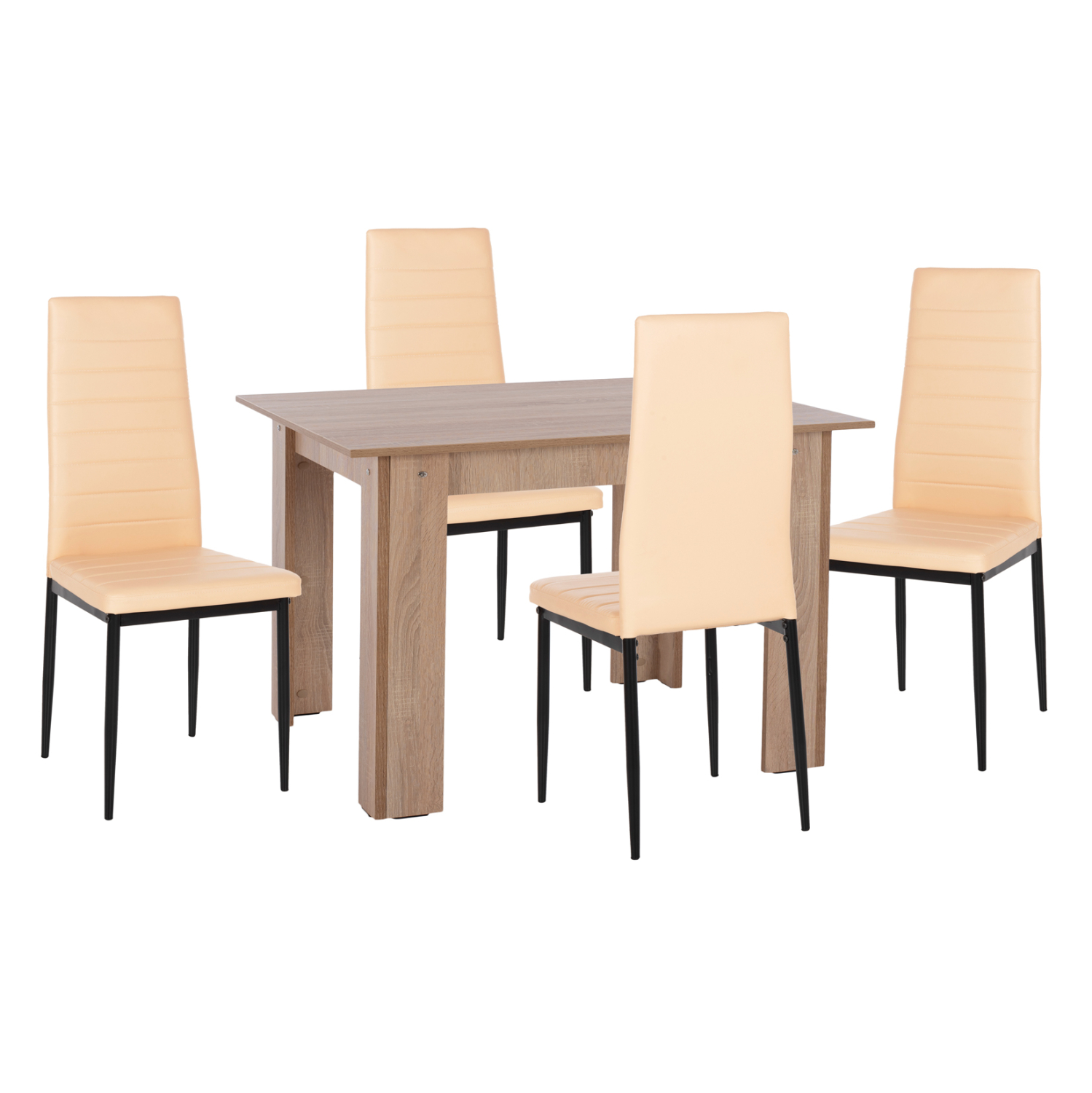 Intrahome ΣΕΤ ΤΡΑΠΕΖΑΡΙΑΣ 5ΤΜΧ ΤΡΑΠΕΖΙ 110x80εκ. & 4 ΚΑΡΕΚΛΕΣ UPINGCASABLANCALTCASABLANCAION K/D ΜΟΚΑ ΑΝΟΙΧΤΟ ΚΡΕΜ intraho-0007674