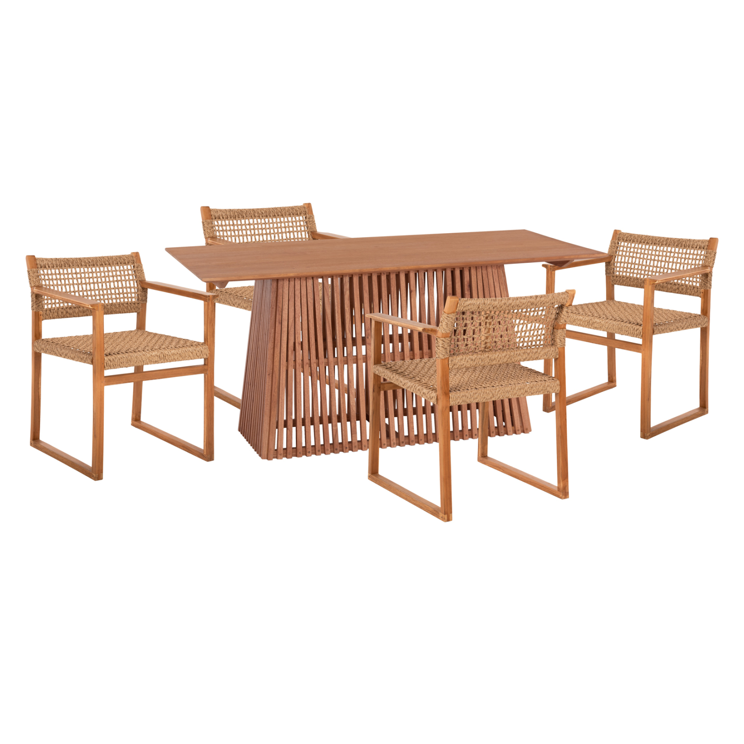 Intrahome ΣΕΤ ΤΡΑΠΕΖΑΡΙΑΣ 5ΤΜΧ NIVRY-SUR-SEINELEY .01 ΟΡΘΟΓΩΝΙΟ ΤΡΑΠΕΖΙ & 4 ΚΑΡΕΚΛΕΣ intraho-0007959